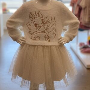 Disney White and Gold Kids Dress